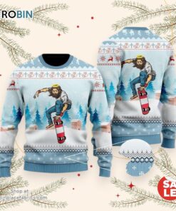 Funny Jesus Skateboarding Christmas Ugly Christmas Sweater, Jesus Christmas Sweater