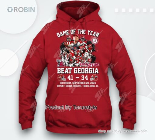 Game Of The Year Beat Alabama Beat Georgia 41 34 Saturday, Sep 28, 2024 Brayant Denny Stadium T Shirt