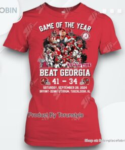 Game Of The Year Beat Alabama Beat Georgia 41 34 Saturday, Sep 28, 2024 Brayant Denny Stadium T Shirt Game Of The Year Beat Alabama Beat Georgia 41 34 Saturday, Sep 28, 2024 Brayant Denny Stadium T Shirt
