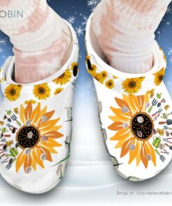 Garndening Tool and Sunflower 3D Printed Crocs Clogs Shoes