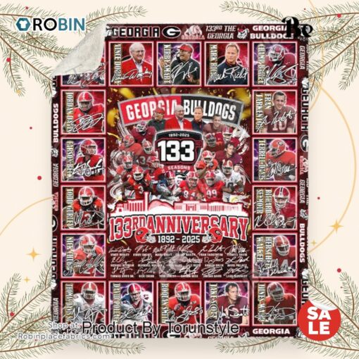 Georgia Bulldogs 133th Anniversary 1892 2025 Fleece Blanket