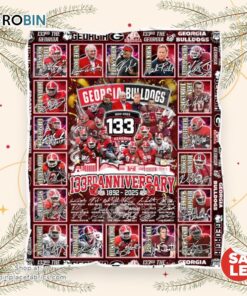 Georgia Bulldogs 133th Anniversary 1892 2025 Fleece Blanket Georgia Bulldogs 133th Anniversary 1892 2025 Fleece Blanket