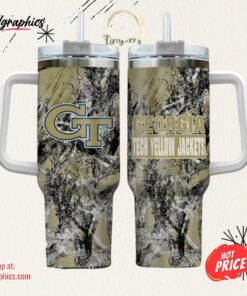 Georgia Tech Yellow Jackets Realtree Hunting 40oz Tumbler