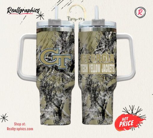 Georgia Tech Yellow Jackets Realtree Hunting 40oz Tumbler