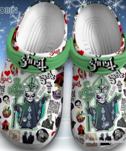 Ghosh Skull Halloween Style Green Classic Crocs Ghosh Skull Halloween Style Green Classic Crocs