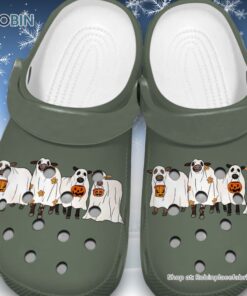 Ghost Cows Halloween 3D Printed Crocs Shoes