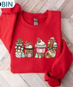Gingerbread Christmas Coffee Shirt, Gingerbread Christmas Coffee Shirt, Hoodies, Long Sleeve Cotton