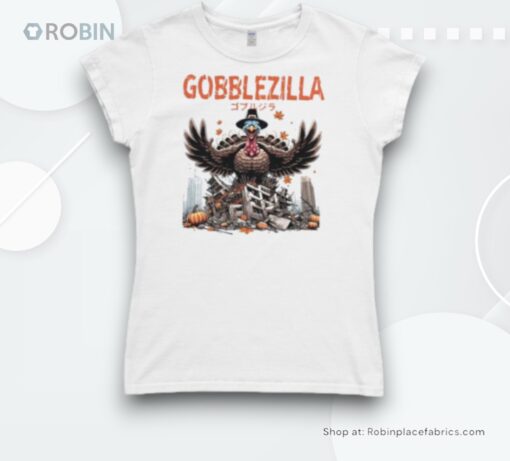 Gobblezilla Happy Thanksgiving Shirt