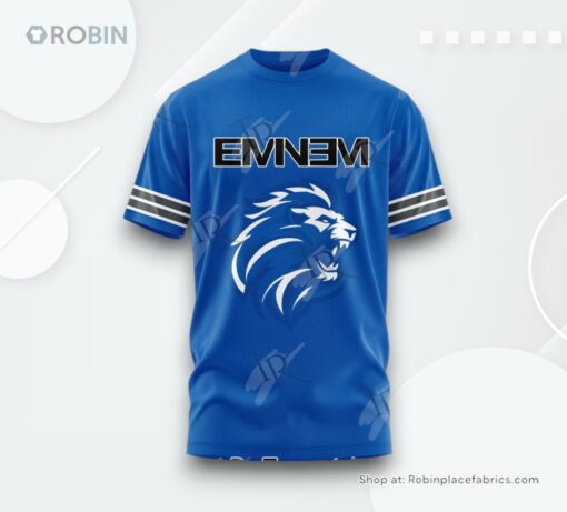 Granopa Eminem x Detroit Lions Football T Shirt