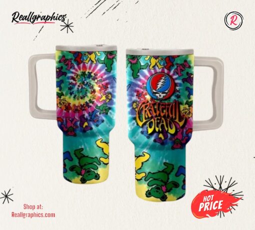 Grateful Dead Tie dye 40Oz Tumbler