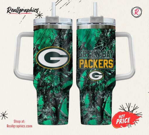 Green Bay Packers NFL Hunting Personalized Stanley Tumbler 40oz