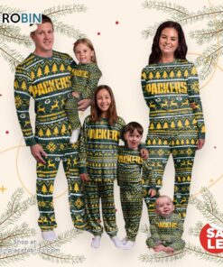 Green Bay Packers NFL Patterns Essentials Christmas Holiday Family Matching Pajama Sets Green Bay Packers NFL Patterns Essentials Christmas Holiday Family Matching Pajama Sets