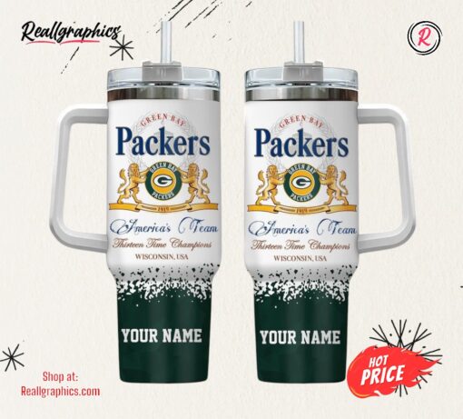 Green Bay Packers Personalized NFL Champions Modelo 40oz Stanley Tumbler