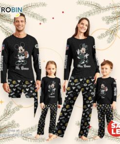 Green Bay Packers Sport And Disney Uniform Pajamas Mickey Mouse NFL Gifts For Kids Pajamas