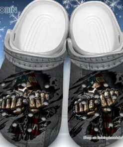 Grim Reaper US Flag 3D Printed Crocs Clogs Shoes