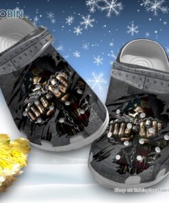 Grim Reaper US Flag 3D Printed Crocs Clogs Shoes