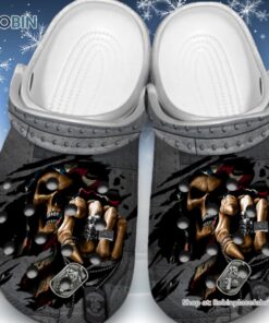 Grim Reaper US Flag 3D Printed Crocs Clogs Shoes For Men