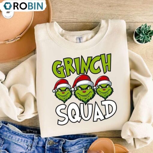 Grinch Squad Christmas Shirt, Christmas Holiday Party Matching Tee