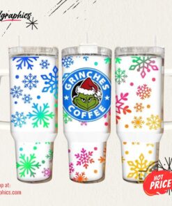 Grinches Coffee 40Oz Tumbler Merry Grinchmas Stainless Steel Stanley Cup How The Grinch Stole Christmas 40 Oz Xmas Travel Mugs Gift For Coffee Lovers