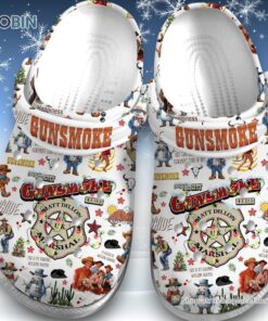 Gun Smoke Merry Christmas White Classic Crocs Gun Smoke Merry Christmas White Classic Crocs