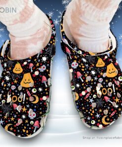 Halloween Boo Pattern 3D Printed Crocs Clogs Shoes Shoes