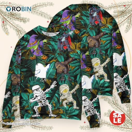 Halloween Starwars Dabbing Skeleton Zombie Halloween Sweater