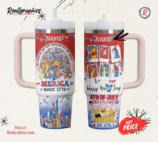 Happy 4th Of July Since 1776 Winnie The Pooh Stanley Tumbler 40oz