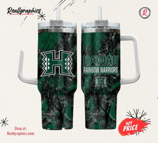 Hawaii Rainbow Warriors Realtree Hunting 40oz Tumbler