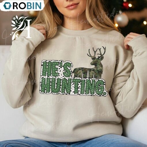 He S Hunting Sweatshirt, Funny Hunting Duck Deer Season Shirt, Long Sleeve Cotton, Hoodie