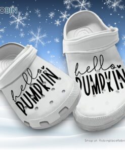 Hello Pumpkin 3D Printed Crocs Shoes