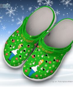 Ho Ho Homer Crimson Merry Christmas Tree Unisex Classic Crocs
