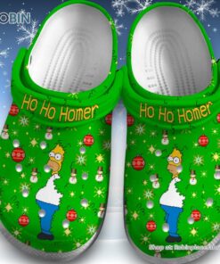 Ho Ho Homer Crimson Merry Christmas Tree Unisex Classic Crocs