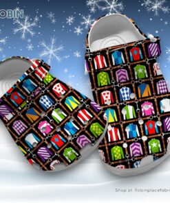 Horse Racing Pattern 3D Printed Crocs Clogs Shoes