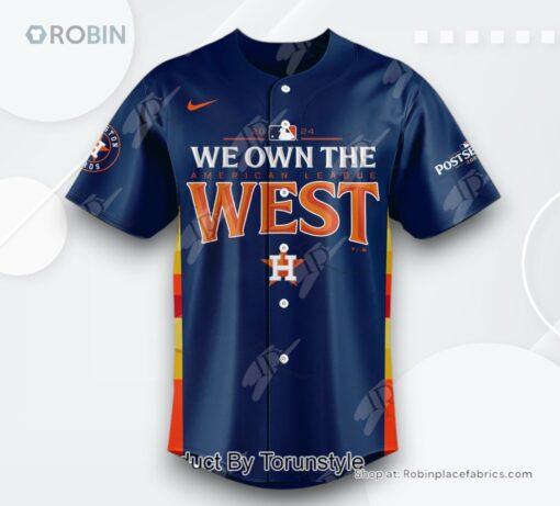 Houston Astros 2024 AL West Division Champions Baseball Jersey Shirt Style