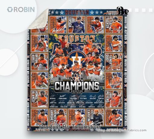 Houston Astros 2024 Champions Fleece Blanket