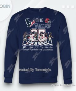 Houston Texans 25th Anniversary 1999 2024 Thank You For The Memories T Shirt