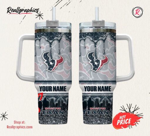 Houston Texans NFL Glitter 40oz Stanley Tumbler