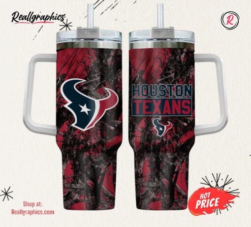 Houston Texans NFL Hunting Personalized Stanley Tumbler 40oz