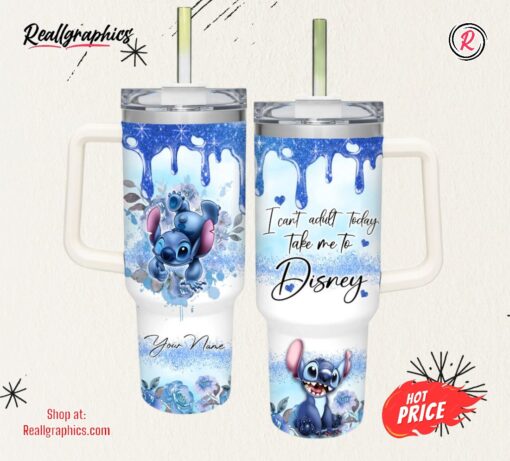 I Can’t Adult Stitch 40oz Stainless Steel Tumbler and Straw Lid