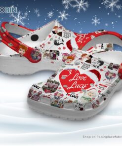 I Love Lucy Merry Christmas White Classic Crocs