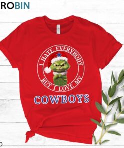 I Love My Cowboys T Shirt, Funny Grinchy Cat Tee
