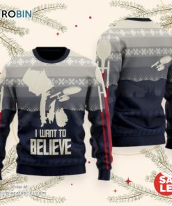 I Want To Believe   Ugly Christmas Sweater, Star Wars Christmas Sweater, Star Wars Ugly Sweatshirt