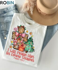 I Will Praise Him In Every Season Sweatshirt, Coquette Christmas Tree Sweater, Long Sleeve Cotton, Hoodie