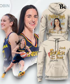 Indiana Fever Caitlin Clark Playa Society Cream 2024 WNBA Rookie of the Year AOP Clothing (Hoodie, Sweatshirt, T Shirt)