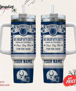 Indianapolis Colts NFL Vintage King Of Football 40oz Stanley Tumbler