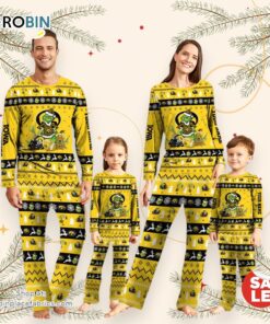 Iowa Hawkeyes NCAA Custom Name Grinch Christmas And Sport Team Pajama Set