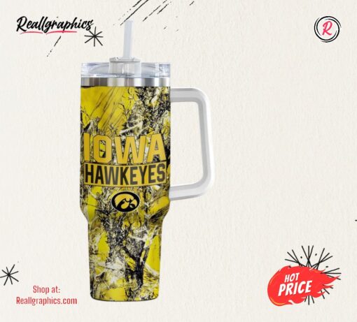 Iowa Hawkeyes Ncaa Hunting Personalized Stanley Tumbler 40oz Gift For Fans