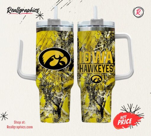 Iowa Hawkeyes Realtree Hunting 40oz Tumbler