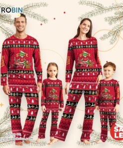 Iowa State Cyclones NCAA Custom Name Grinch Christmas And Sport Team Pajama Set