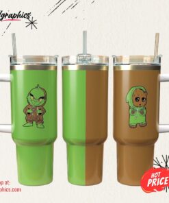 Jack Skellington And Grinch Christmas Cartoon Custom Stanley Cup 40 Oz